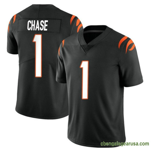 Mens Cincinnati Bengals Jamarr Chase Black Authentic Team Color Vapor Untouchable Cb207 Jersey B614